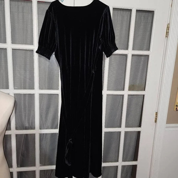 Modcloth Womens Blue Velour Wrap Maxi‎ Dress 1X - Picture 2 of 5